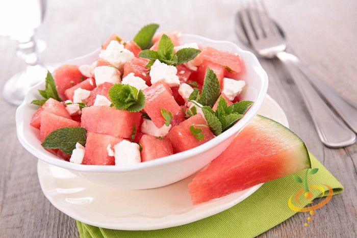 Crimson Sweet watermelon seeds from SeedsNow, showing vibrant green seed packets with detailed watermelon illustrations.
